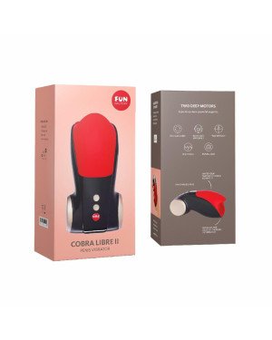 Мастурбатор для головки пеніса Fun Factory COBRA LIBRE II black/red, 2 мотори, гра без рук Мастурбатор для головки пеніса Fun Factory COBRA LIBRE II black/red, 2 мотори, гра без рук