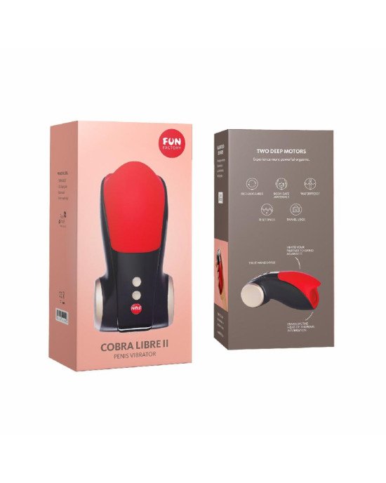 Мастурбатор для головки пеніса Fun Factory COBRA LIBRE II black/red, 2 мотори, гра без рук Мастурбатор для головки пеніса Fun Factory COBRA LIBRE II black/red, 2 мотори, гра без рук