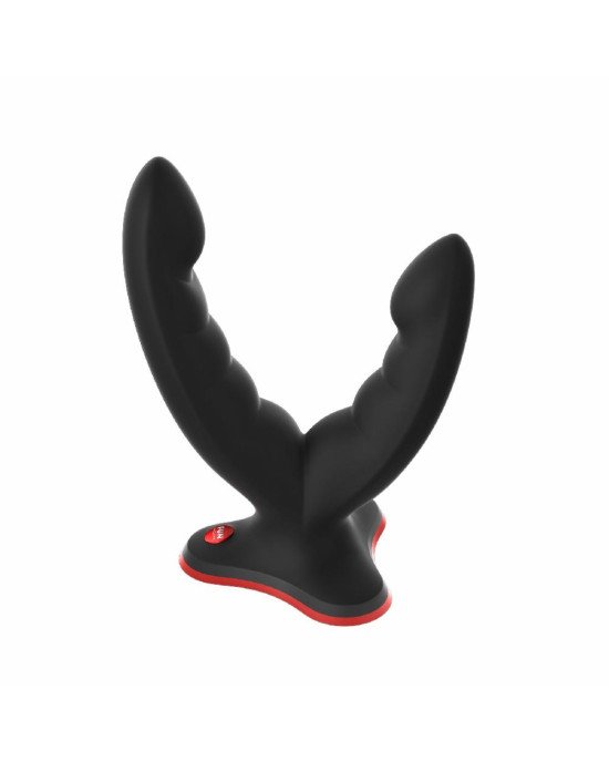 Подвійний фалоімітатор Fun Factory RYDE black, гнучкі стовбури, присоска Подвійний фалоімітатор Fun Factory RYDE black, гнучкі стовбури, присоска