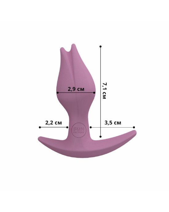 Анальна пробка Fun Factory BOOTIE FEM, рожева, у вигляді бутона, діаметр 2,9 см, тонкий обмежувач