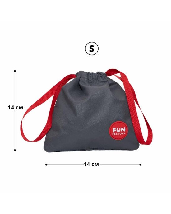 Сумка для секс-іграшок Fun Factory TOYBAG, S, сіра, кисет, 14x14 см Сумка для секс-іграшок Fun Factory TOYBAG, S, сіра, кисет, 14x14 см