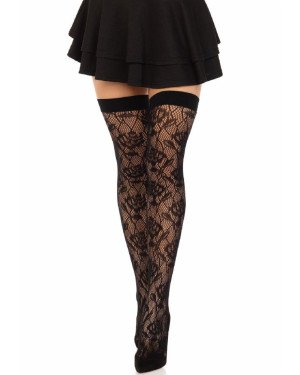 Панчохи Leg Avenue Wild rose net thigh highs One Size Панчохи Leg Avenue Wild rose net thigh highs One Size
