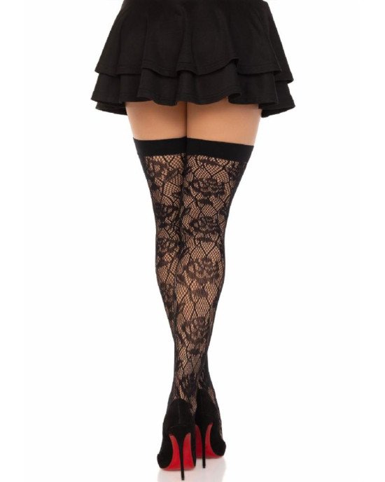 Панчохи Leg Avenue Wild rose net thigh highs One Size Панчохи Leg Avenue Wild rose net thigh highs One Size