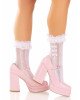 Шкарпетки ажурні з рюшами Leg Avenue Mini Bow Lace Anklet White Шкарпетки ажурні з рюшами Leg Avenue Mini Bow Lace Anklet White
