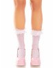 Шкарпетки ажурні з рюшами Leg Avenue Mini Bow Lace Anklet White Шкарпетки ажурні з рюшами Leg Avenue Mini Bow Lace Anklet White