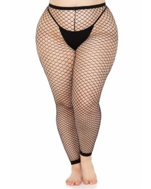 Панчохи Leg Avenue Industrial Net footless tights Black 1X/2X