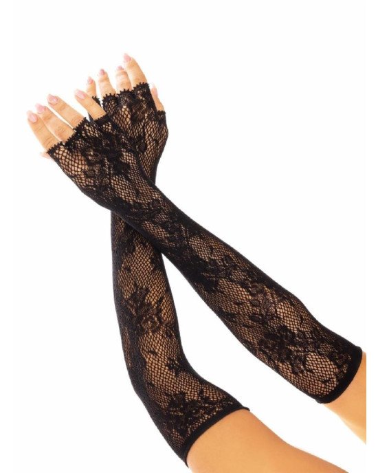 Мітенки Leg Avenue Lace Opera Length Fingerless Gloves Black Мітенки Leg Avenue Lace Opera Length Fingerless Gloves Black