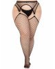 Панчохи Leg Avenue Stokings with O-ring Attached Garter Belt Black 1X/2X Панчохи Leg Avenue Stokings with O-ring Attached Garter Belt Black 1X/2X