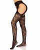 Панчохи Leg Avenue Eyelet lace suspender hose Black One Size Панчохи Leg Avenue Eyelet lace suspender hose Black One Size