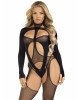 Бодістокінг Leg Avenue Bodystocking with cutout teddy Black One Size Бодістокінг Leg Avenue Bodystocking with cutout teddy Black One Size