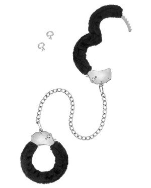 Поножі Fetish Tentation Adjustable metal and fur ankle cuffs Поножі Fetish Tentation Adjustable metal and fur ankle cuffs