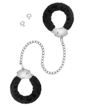 Поножі Fetish Tentation Adjustable metal and fur ankle cuffs