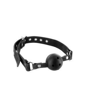 Кляп Fetish Tentation Premium Leather gag with stiff ball