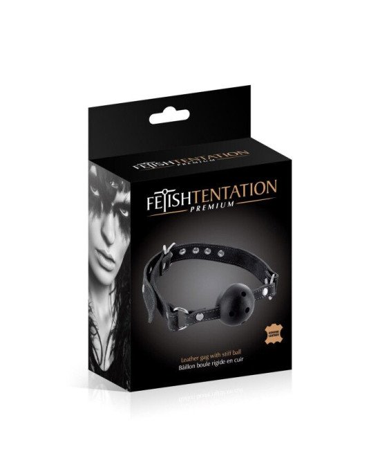 Кляп Fetish Tentation Premium Leather gag with stiff ball Кляп Fetish Tentation Premium Leather gag with stiff ball