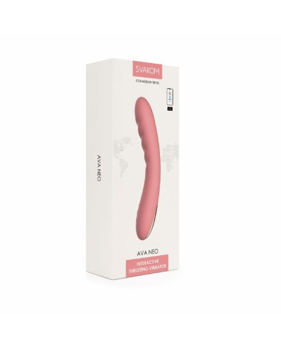 Смарт-вібратор з пульсацією Svakom Ava Neo Peach Pink, 15 режимів роботи, водонепроникний