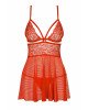 Бебі-дол Obsessive 838-BAB-3 babydoll & thong red L/XL Бебі-дол Obsessive 838-BAB-3 babydoll & thong red L/XL