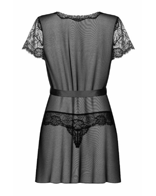 (SALE) Пеньюар Obsessive Alluria peignoir & thong S/M (SALE) Пеньюар Obsessive Alluria peignoir & thong S/M