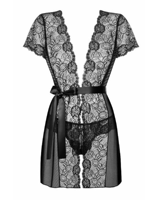 (SALE) Пеньюар Obsessive Alluria peignoir & thong S/M (SALE) Пеньюар Obsessive Alluria peignoir & thong S/M