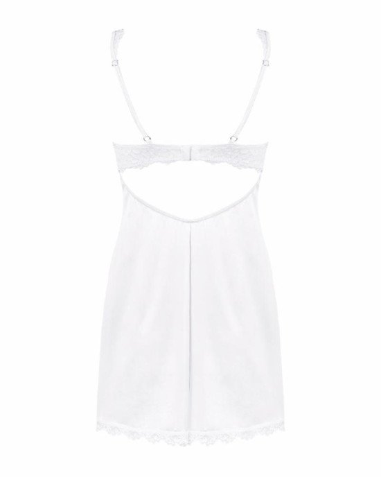 (SALE) Сорочка Obsessive Amor Blanco underwire chemise & thong white S/M (SALE) Сорочка Obsessive Amor Blanco underwire chemise & thong white S/M