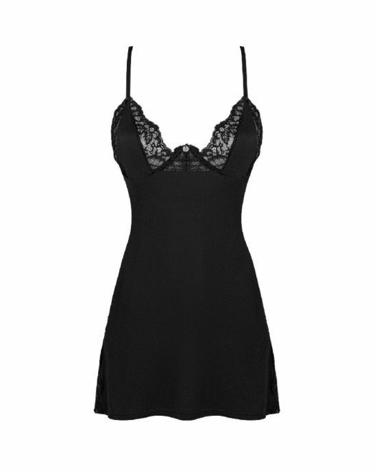 Сорочка Obsessive Bellastia chemise & thong XL/2XL Сорочка Obsessive Bellastia chemise & thong XL/2XL