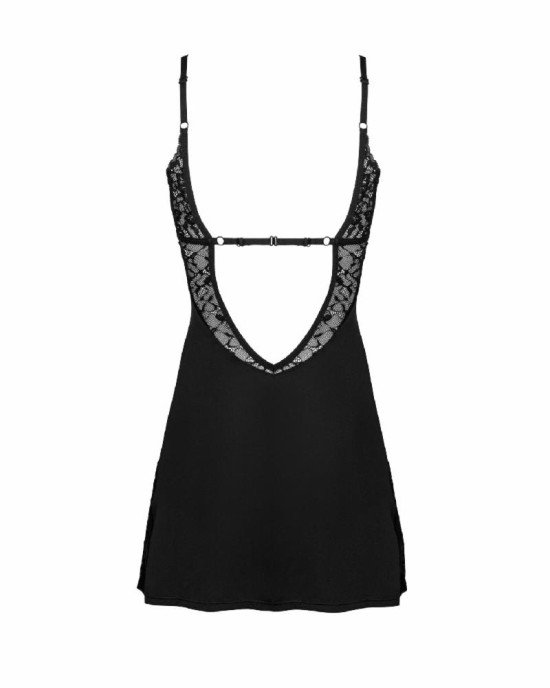 Сорочка Obsessive Bellastia chemise & thong XL/2XL Сорочка Obsessive Bellastia chemise & thong XL/2XL