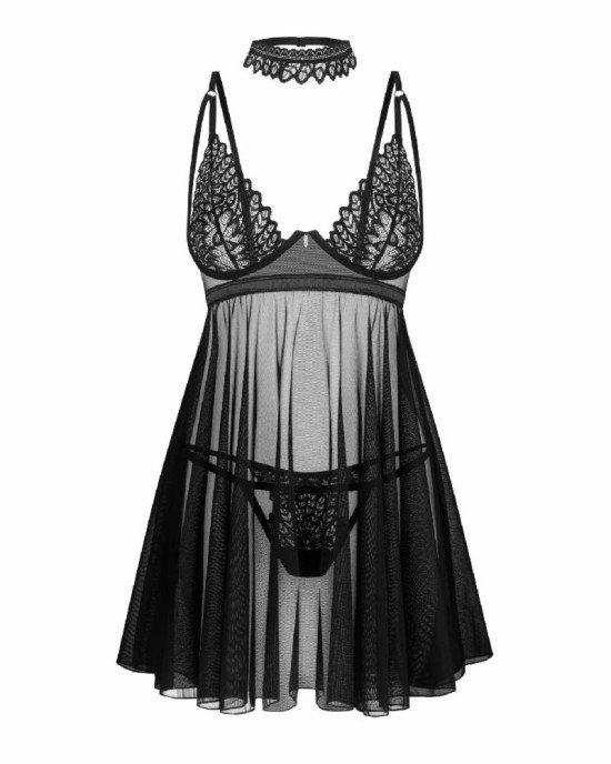 Бебі-дол Obsessive Donarella babydoll & thong M/L Бебі-дол Obsessive Donarella babydoll & thong M/L