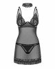 Сорочка Obsessive Donarella chemise & thong XS/S Сорочка Obsessive Donarella chemise & thong XS/S