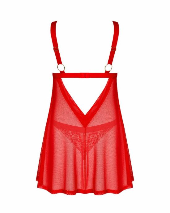Бебі-дол Obsessive Elianes babydoll & thong XS/S Бебі-дол Obsessive Elianes babydoll & thong XS/S