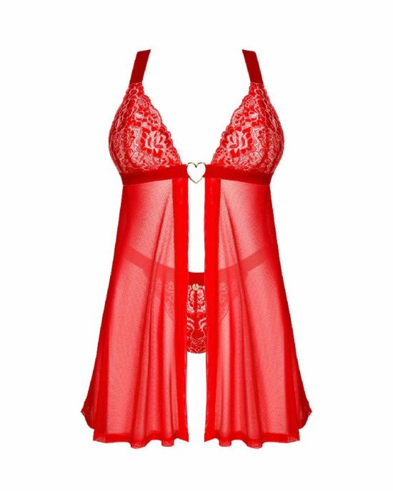 Бебі-дол Obsessive Elianes babydoll & thong XS/S Бебі-дол Obsessive Elianes babydoll & thong XS/S