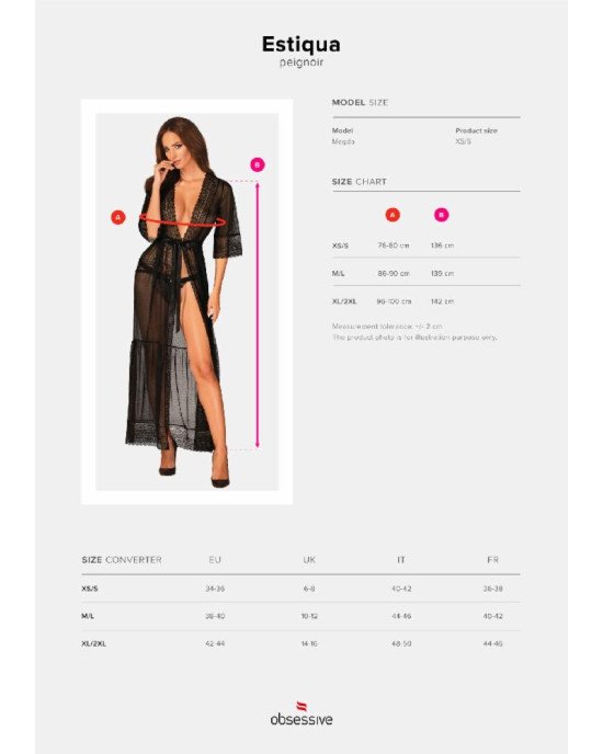 (SALE) Пеньюар Obsessive Estiqua peignoir M/L (SALE) Пеньюар Obsessive Estiqua peignoir M/L
