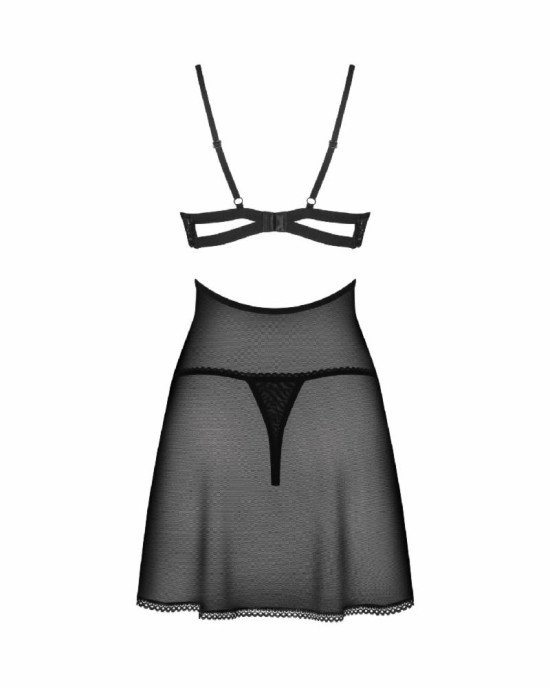 Бебі-дол Obsessive Nutris babydoll & thong XL/2XL Бебі-дол Obsessive Nutris babydoll & thong XL/2XL