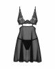 Бебі-дол Obsessive Nutris babydoll & thong XL/2XL Бебі-дол Obsessive Nutris babydoll & thong XL/2XL