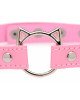 Чокер Master Series Kinky Kitty Ring Slim Choker - Pink Чокер Master Series Kinky Kitty Ring Slim Choker - Pink