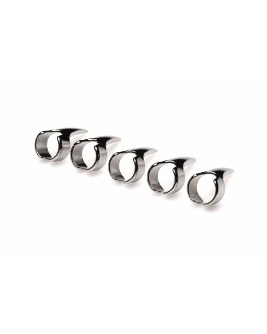 Набір кілець з кігтями Master Series Five-Piece Sensation Claw Rings - Silver Набір кілець з кігтями Master Series Five-Piece Sensation Claw Rings - Silver