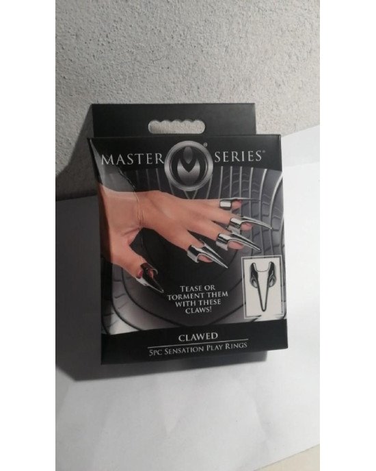Набір кілець з кігтями Master Series Five-Piece Sensation Claw Rings - Silver (м'ята упаковка!!!)