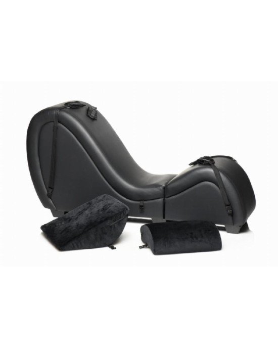 Секс-крісло з подушками Master Series Kinky Sex Lounge with Cushions - Black Секс-крісло з подушками Master Series Kinky Sex Lounge with Cushions - Black