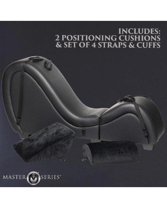 Секс-крісло з подушками Master Series Kinky Sex Lounge with Cushions - Black Секс-крісло з подушками Master Series Kinky Sex Lounge with Cushions - Black