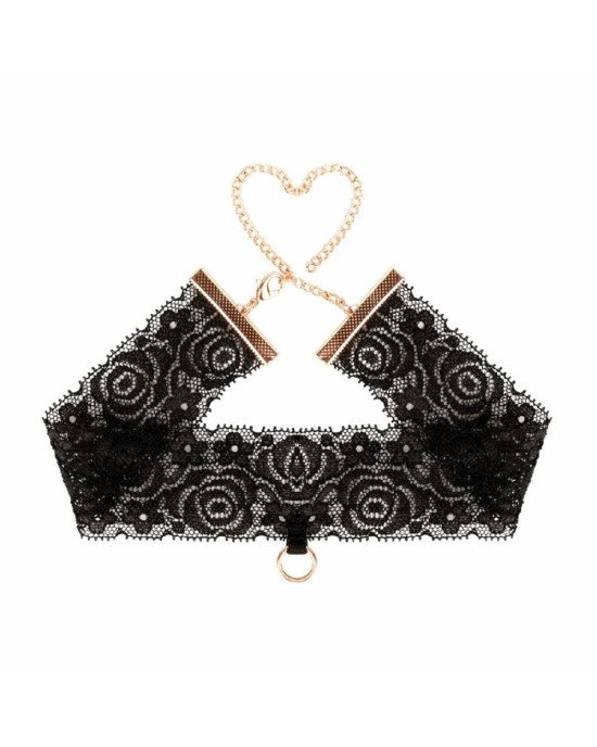 Мереживні наручники та комір Rosy Gold - Lace Cuffs and Collar - Black Мереживні наручники та комір Rosy Gold - Lace Cuffs and Collar - Black