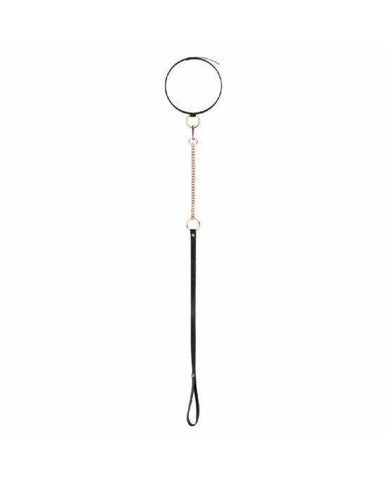 Нашийник з повідцем Rosy Gold - Collar with Leash - Black