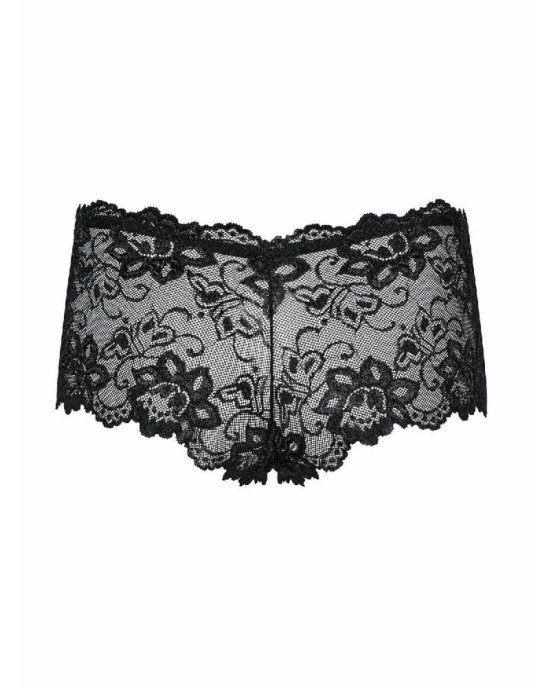(SALE) Мереживні трусики-шортики Obsessive Idillia shorties black L/XL (SALE) Мереживні трусики-шортики Obsessive Idillia shorties black L/XL
