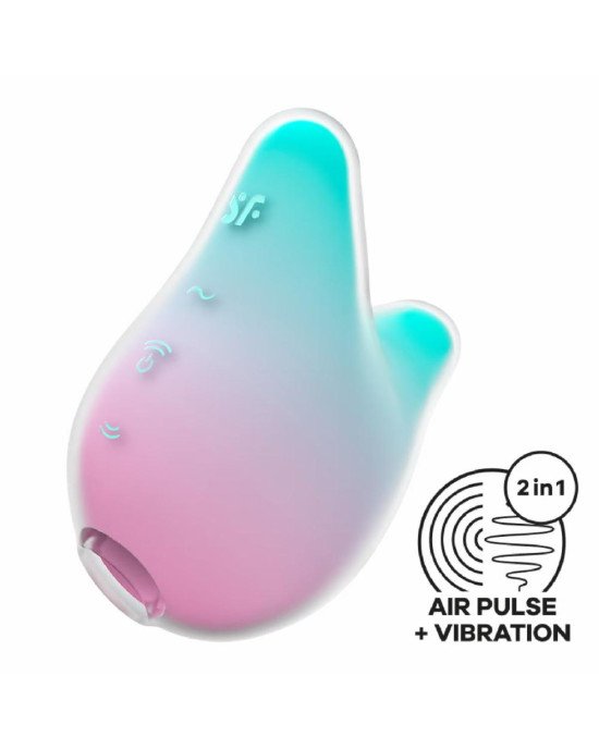 Вакуумний кліторальний стимулятор Satisfyer Mermaid Vibes Mint/Pink Вакуумний кліторальний стимулятор Satisfyer Mermaid Vibes Mint/Pink