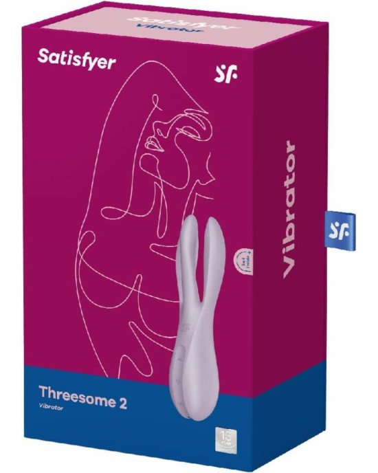 Кліторальний вібратор Satisfyer Threesome 2 Violet Кліторальний вібратор Satisfyer Threesome 2 Violet