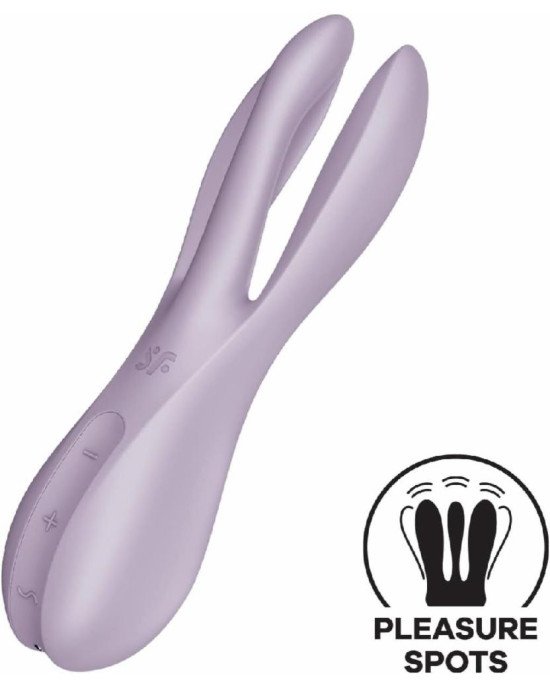 Кліторальний вібратор Satisfyer Threesome 2 Violet Кліторальний вібратор Satisfyer Threesome 2 Violet