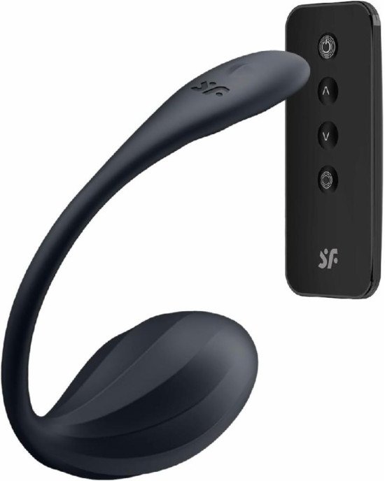 Віброяйце Satisfyer Ribbed Petal Connect App Black Віброяйце Satisfyer Ribbed Petal Connect App Black