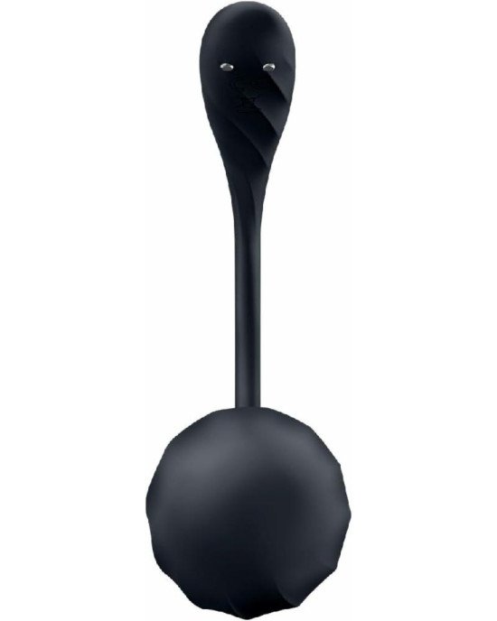 Віброяйце Satisfyer Ribbed Petal Connect App Black Віброяйце Satisfyer Ribbed Petal Connect App Black