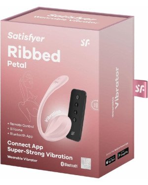 Віброяйце Satisfyer Ribbed Petal Connect App Rose Віброяйце Satisfyer Ribbed Petal Connect App Rose