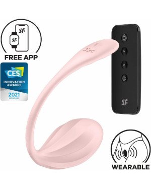 Віброяйце Satisfyer Ribbed Petal Connect App Rose