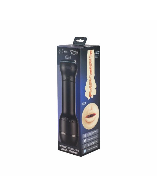 Мастурбатор-ротик Kiiroo Feel Mouth зі всмоктувальною інтерактивною насадкою PowerBlow Combo Set