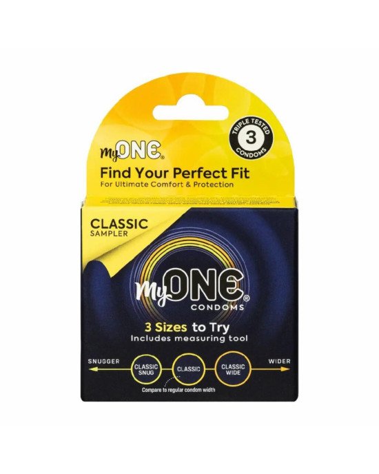 Презервативи MyONE Classic Sampler 3 шт, картонна коробка Презервативи MyONE Classic Sampler 3 шт, картонна коробка