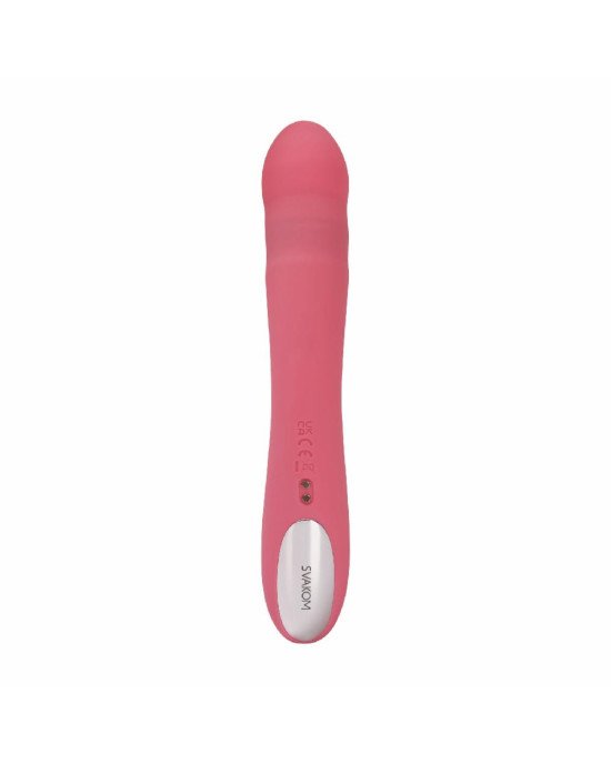 Вібратор-кролик Svakom Avery Strawberry Pink зі стовбуром, що рухається, рух вперед-назад Вібратор-кролик Svakom Avery Strawberry Pink зі стовбуром, що рухається, рух вперед-назад